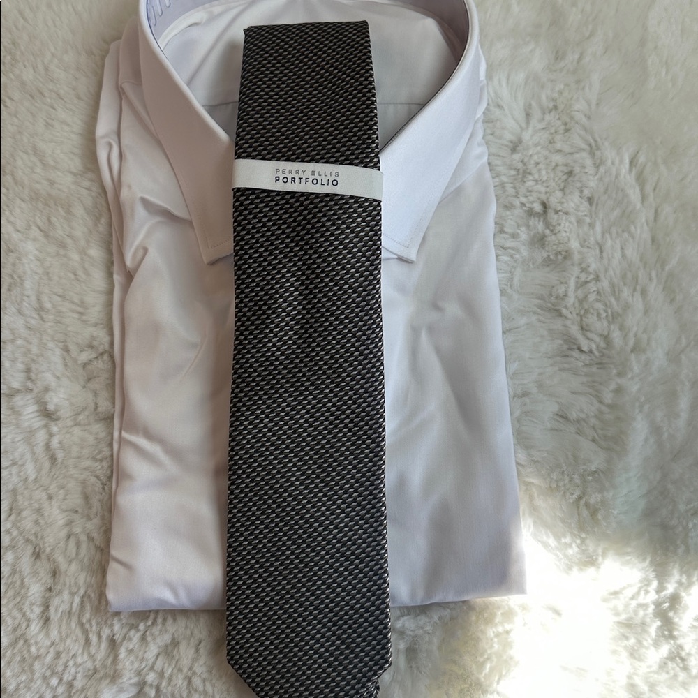 Perry Ellis Charcoal Gray Tie